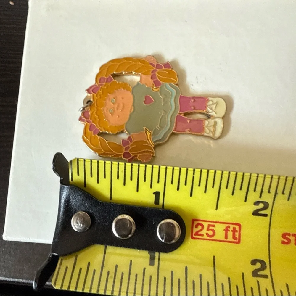 Vtg Cabbage Patch Kids Pendant Necklace 1983 Enameled Retro Nostalgia Jewelry
